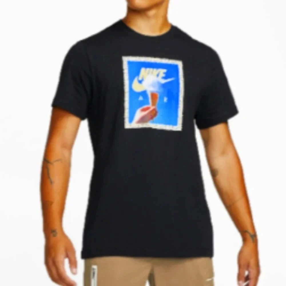 Nike Men Short Sleeve Black Graphic Tee Unisex Size Small
